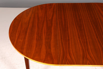 Schlichter Mid Century Esstisch ausziehbar Rund Vintage Tisch Retro Küchentisch 60s