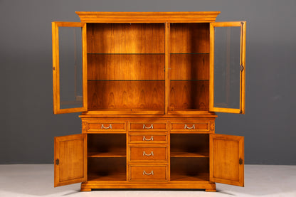 Wunderschöne Original Selva Vitrine Antik Stil massiv Holz Buffet Villa Borghese Schrank Bibliothek