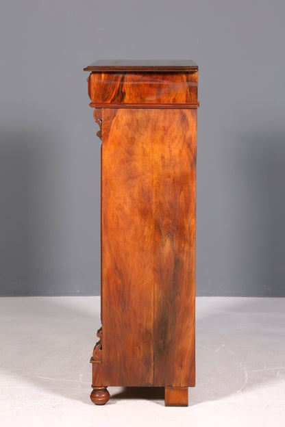 Wunderschönes Gründerzeit Vertiko Jugendstil Schrank Antik Highboard Kommode