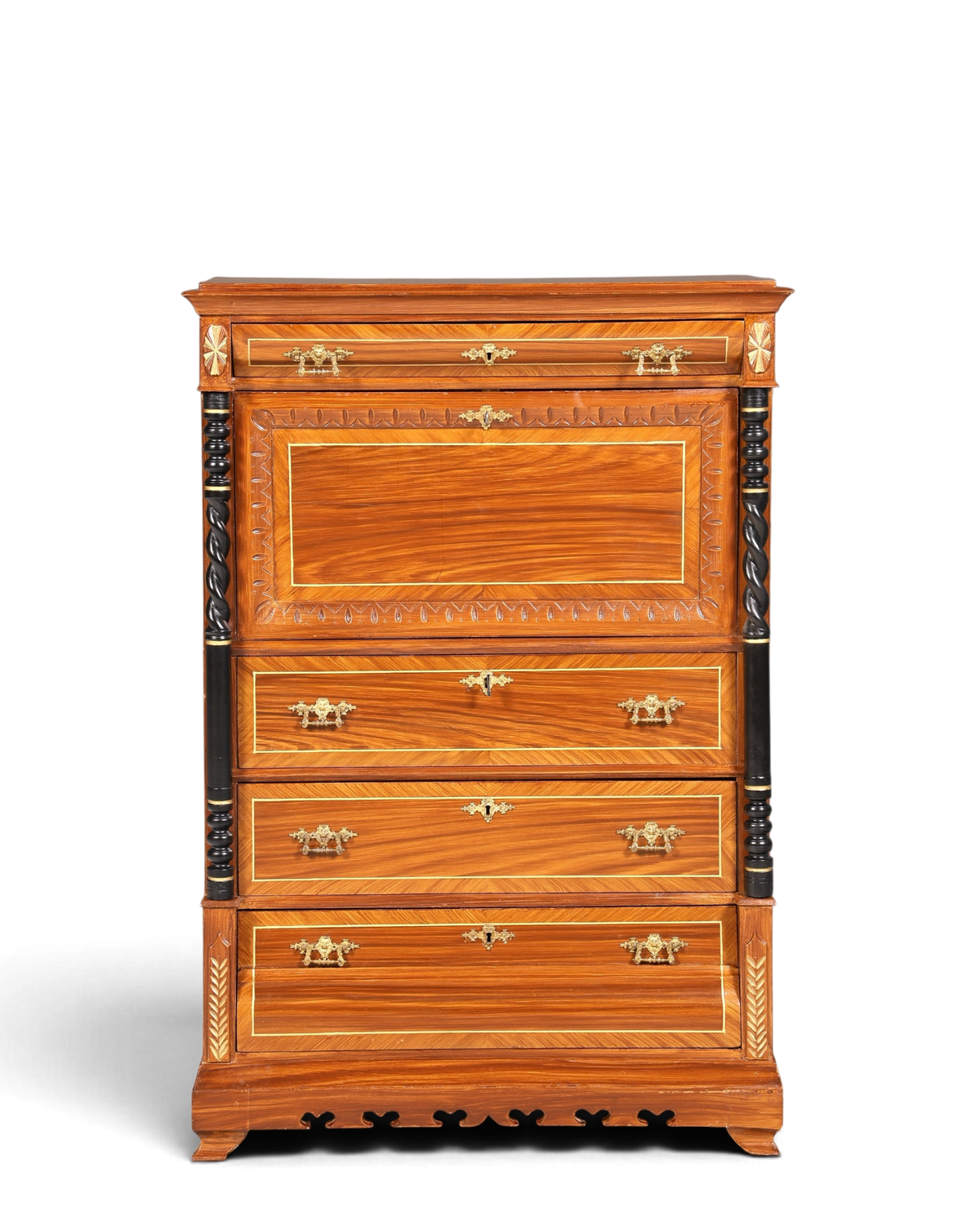 Traumhafter Gründerzeit Sekretär Vertiko Highboard Louis Philippe Kommode um 1880