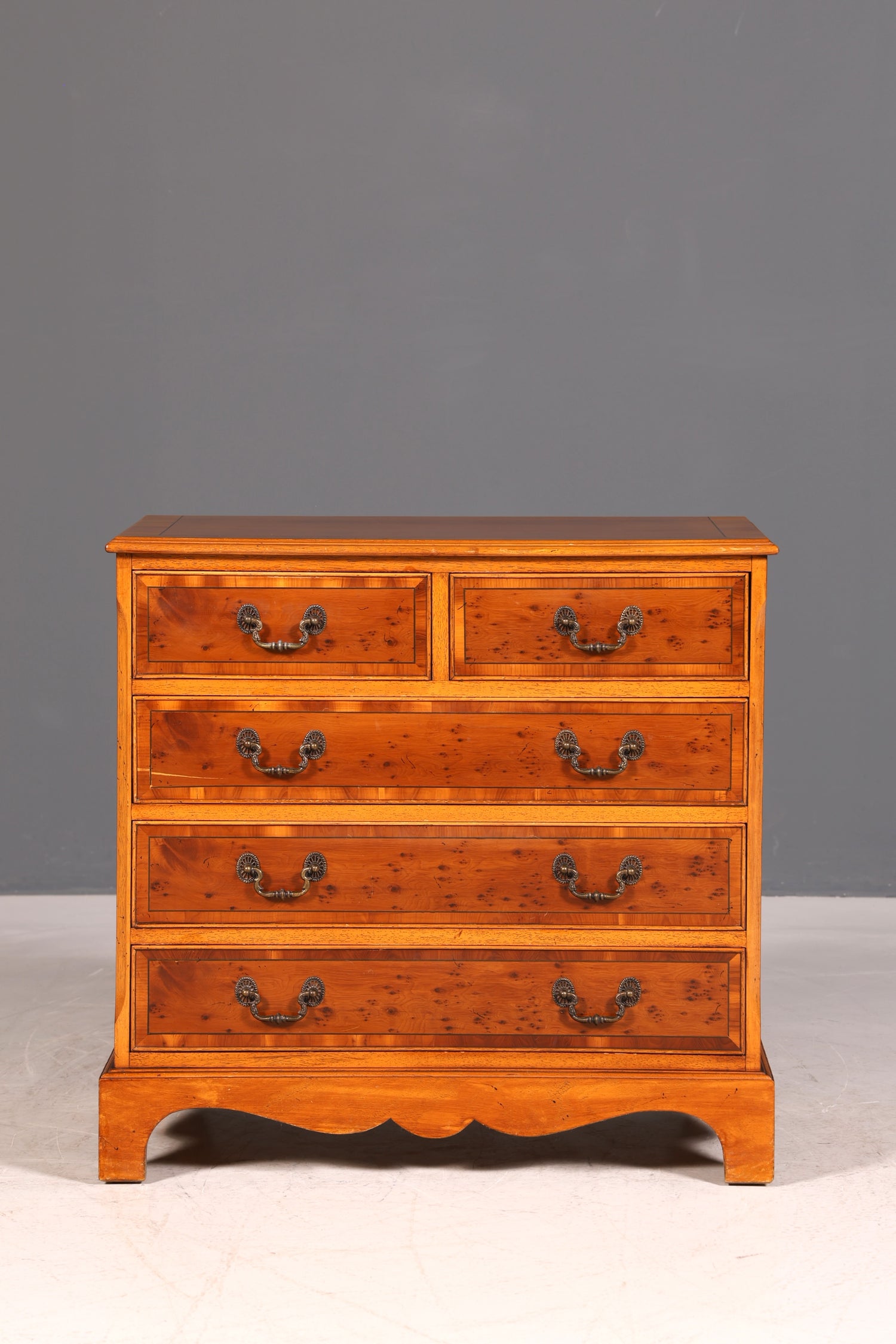 G021 Finish cm Wunderschöne Englische Kommode Holz TV Schrank Antik Sideboard