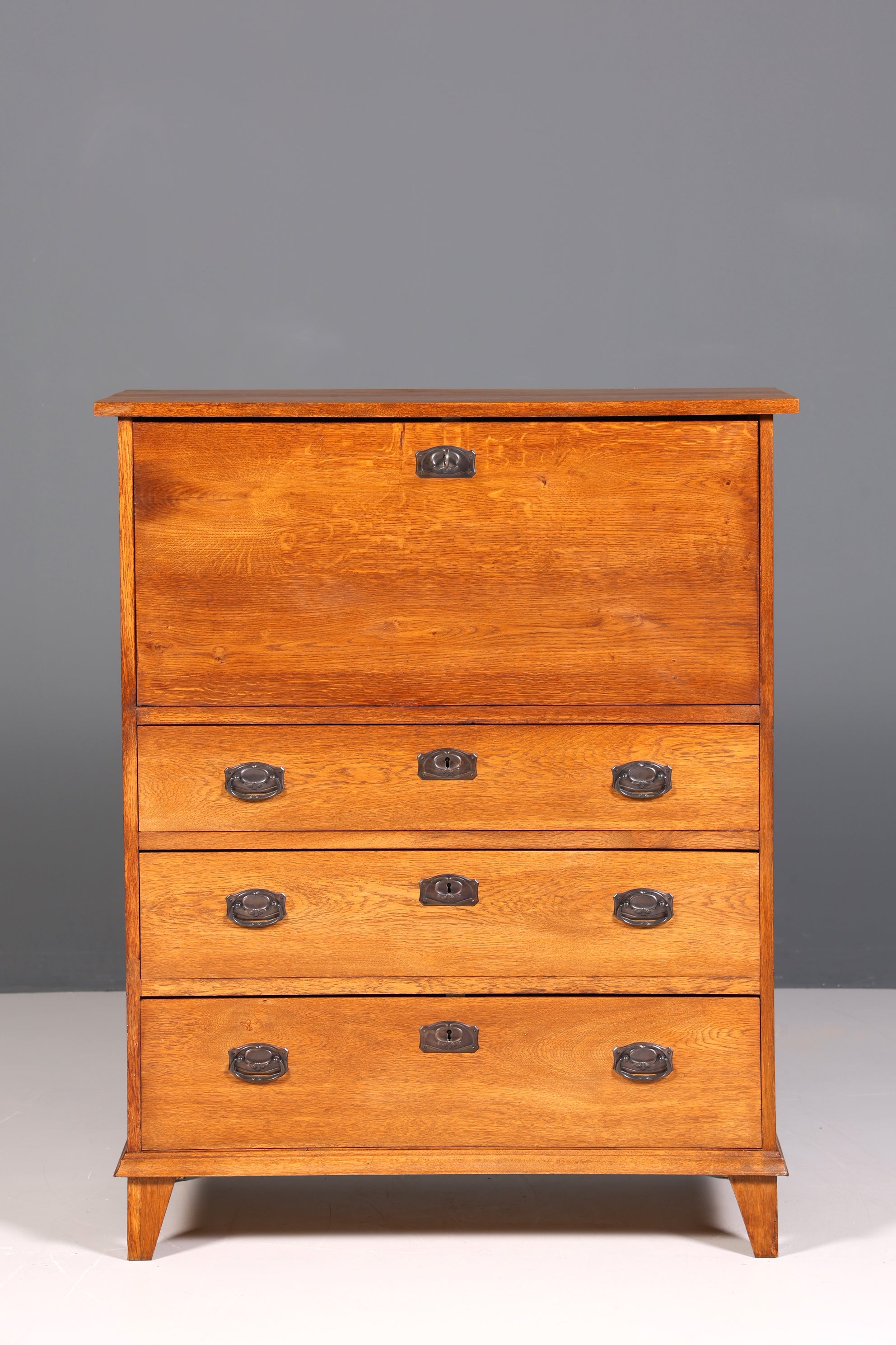 Wunderschöner Jugendstil Sekretär Gründerzeit Vertiko Antik Kommode um 1900 Eiche Massiv