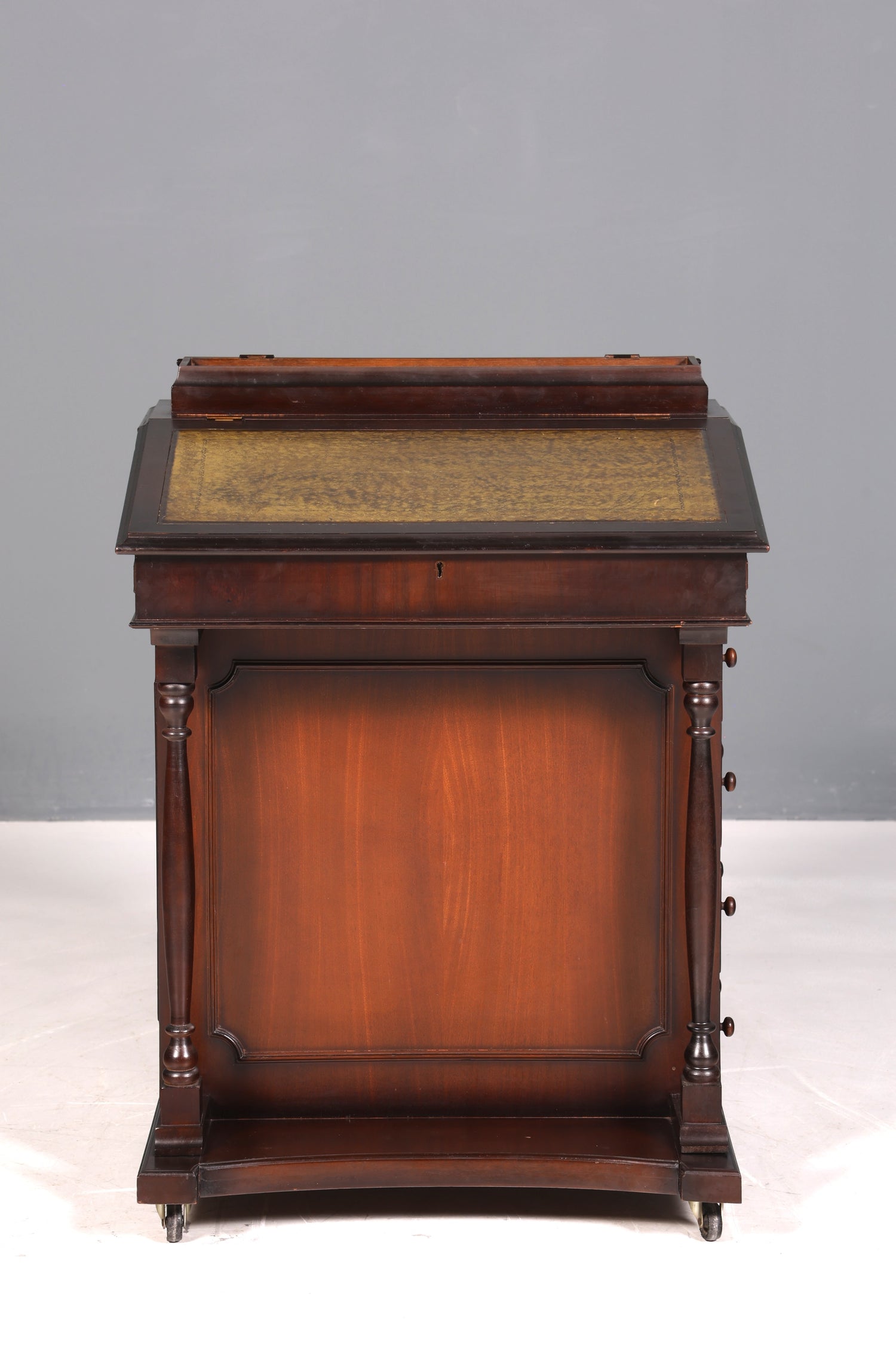 Wunderschöner Englischer Davenport Schreibtisch Desk Sekretär Lederauflage Kommode