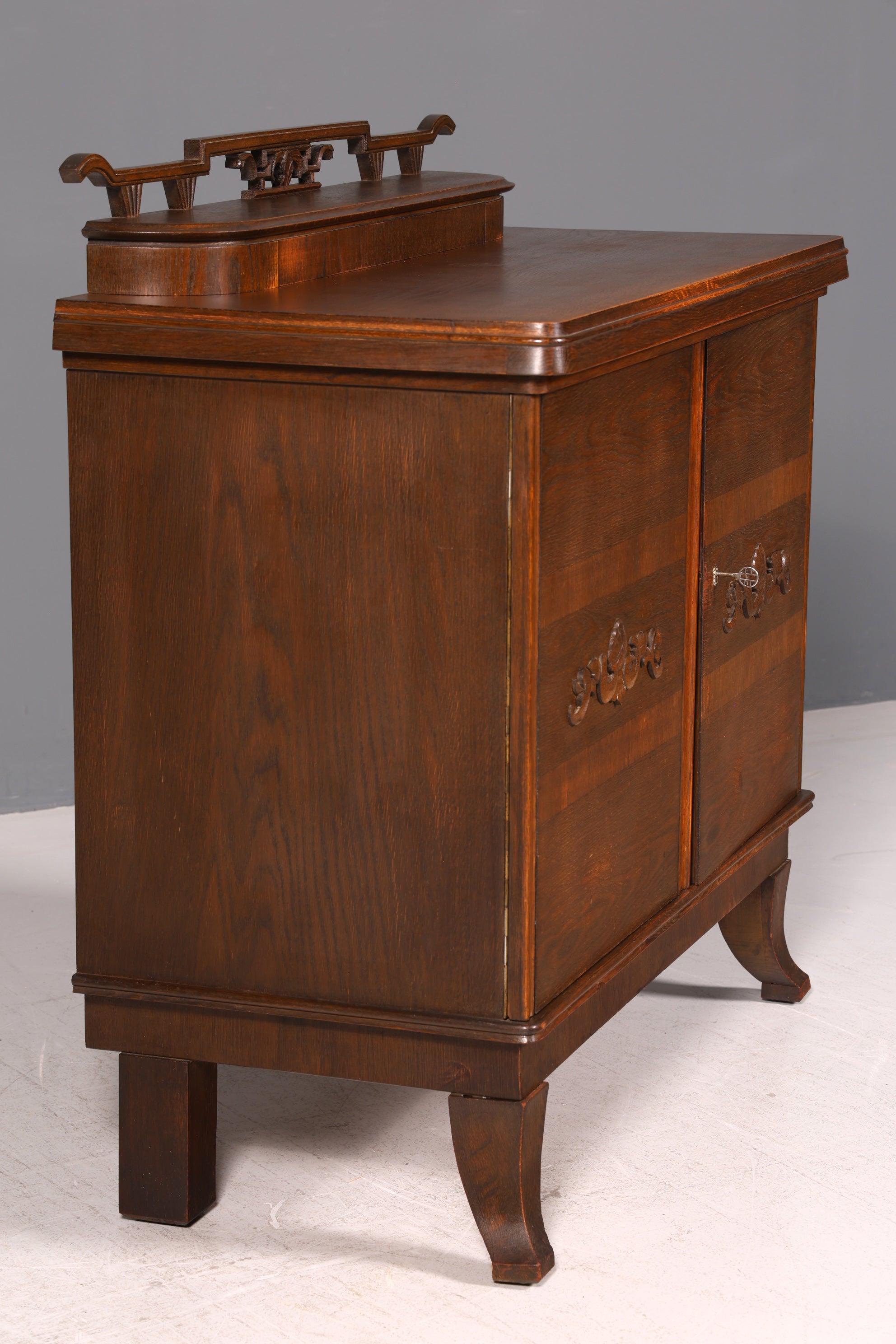 Traumhafter Jugendstil Schrank Eiche Antik Sideboard Buffet Anrichte Kommode