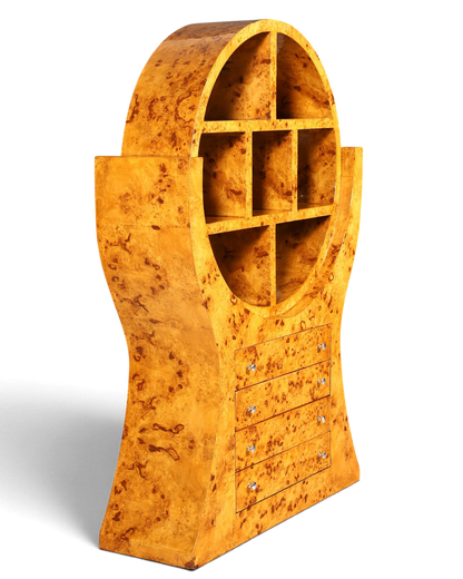 Aussergewöhnliches Art Deco Design Bücherregal Birke Luxus Regal Kommode Buchablage