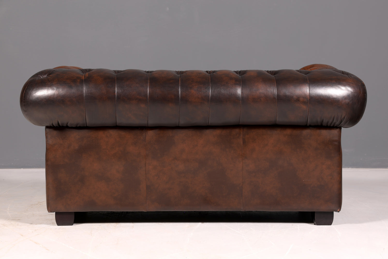 Wunderschönes Original Chesterfield Sofa 2-Sitzer Couch England Echt Leder Polstersofa Englisch Vintage