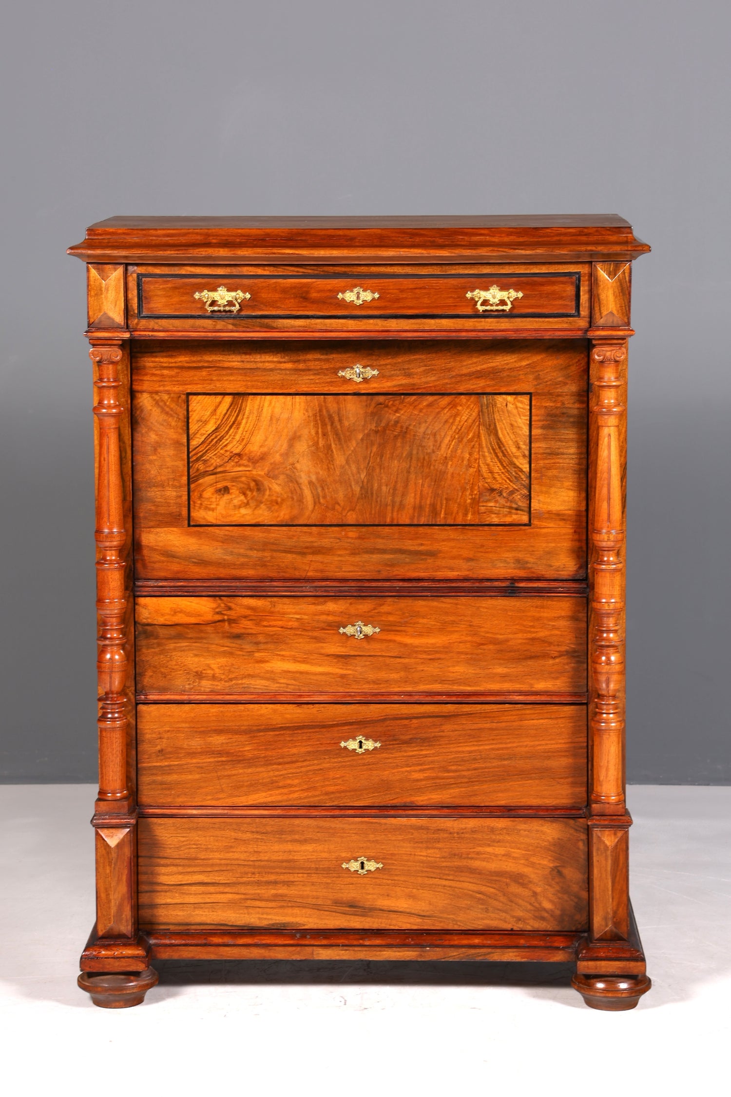 Traumhafter Gründerzeit Sekretär Vertiko Highboard Louis Philippe Kommode Sekretär Schrank um 1880