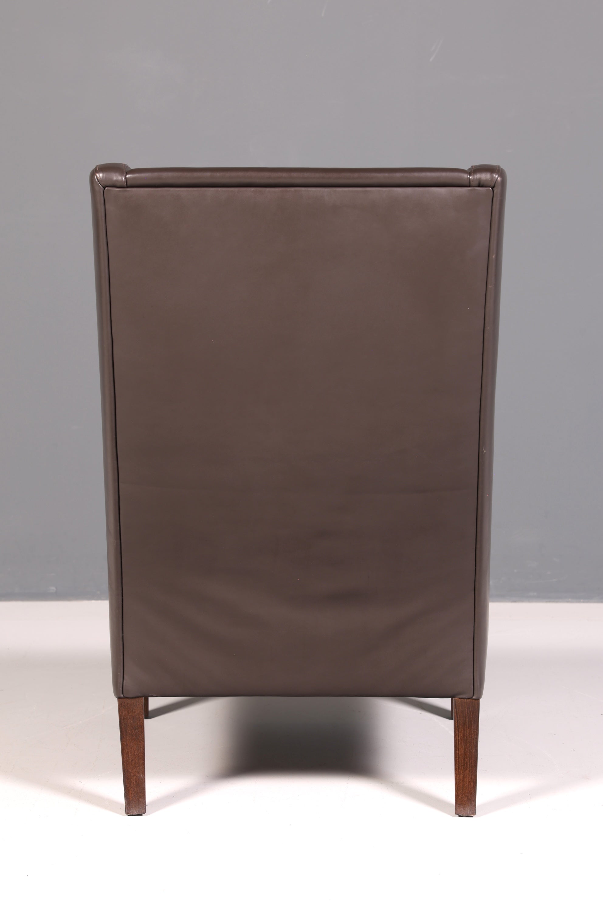 Eleganter Designer Sessel im Børge Mogensen Stil Echt Leder Mid Century Lounge Sessel