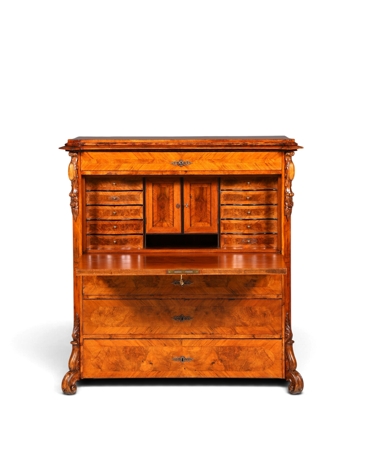 Wunderschöner Louis Philippe Sekretär Vertiko Highboard Schreibsekretär Massivholz