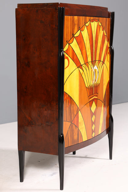 Edles Art Deco Stil Highboard Schrank Kommode Vertiko Sun Cabinet