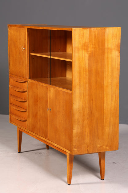 G739 Finish Traumhafter Mid Century Highboard Retro Vitrine 60er Jahre Schrank Kommode (Kopie)