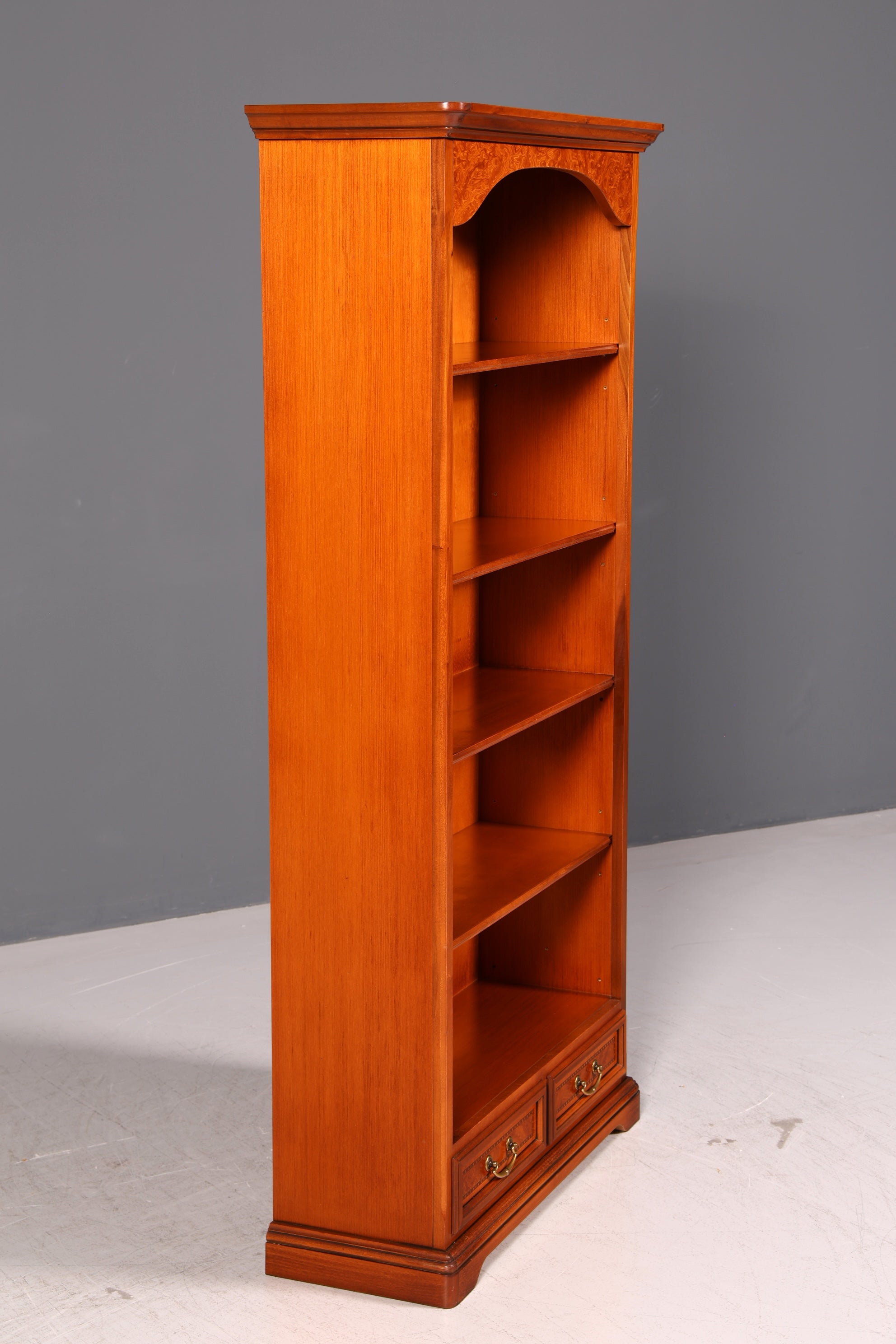 Edles Original Selva Bücherregal Epoca Kirschholz Regal Standregal Bücherschrank Intarsien Italienische Möbel