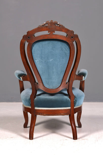 Edler Louis Philippe Sessel Biedermeier Antik Armlehnsessel Lounge Sessel Vintage