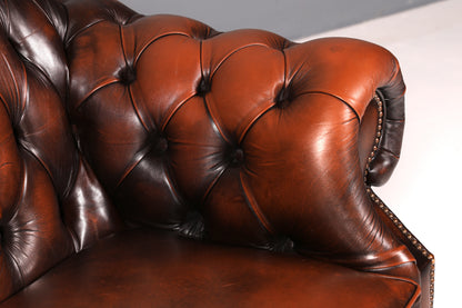 Wunderschöne Original Chesterfield Centurion 2-Sitzer Couch Echt Leder Sofa Englisch UK Antik Vintage