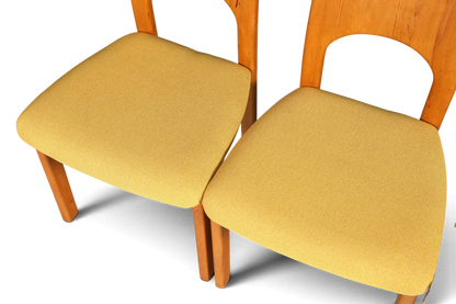 6x Schlichte Mid Century Stühle Retro Stuhlset von Holstebro Møbelfabrik Danish Design Küchenstühle Esszimmer Stühle