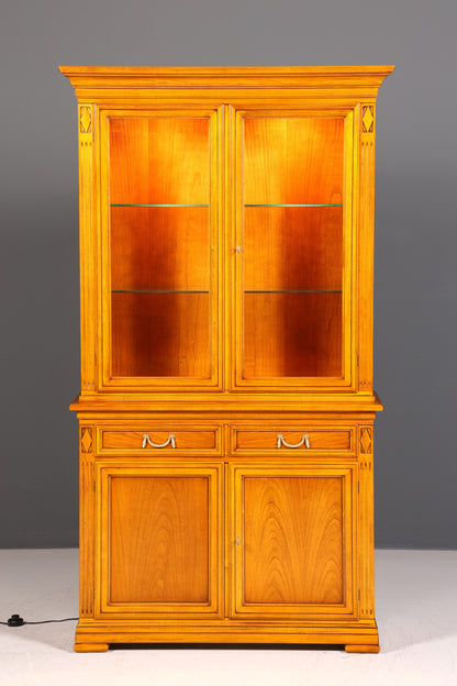 Traumhafte Original Selva Vitrine Villa Borghese Antik Massivholz Buffet Schrank Bibliothek Glasvitrine Made in Italy