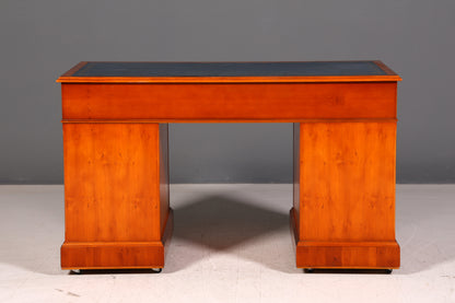 Wunderschöner Original Heldense Englischer Schreibtisch Eibe Echt Lederauflage Bürotisch Office Desk