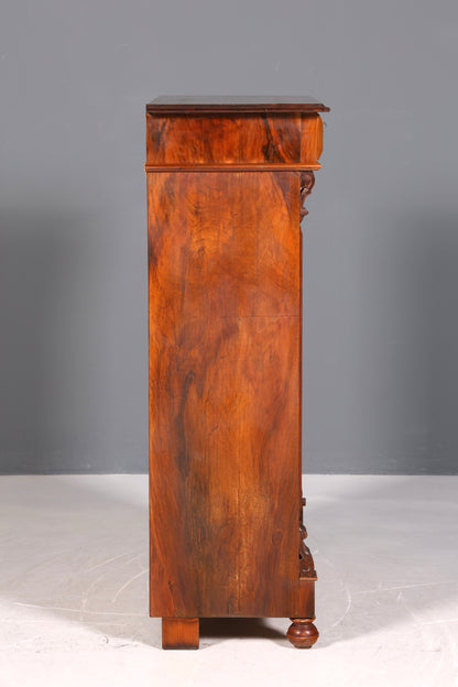 Wunderschönes Gründerzeit Vertiko Jugendstil Schrank Antik Highboard Kommode