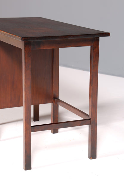 Stilvoller Bauhaus Rollladen Schreibtisch Mid Century echt Holz Bürotisch Office Table