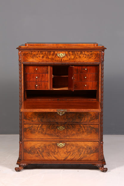 Stilvoller Louis Philippe Sekretär Vertiko Gründerzeit Kommode Schubladenkommode Antik um 1880 Chiffoniere