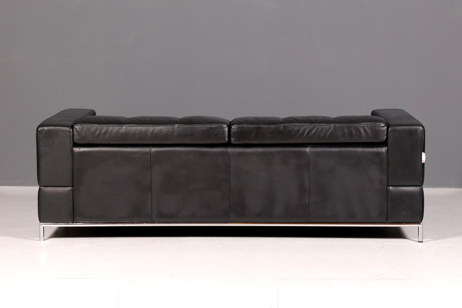 Edles MaxDivani Echtleder Sofa 3-Sitzer Designer Couch Italienisch Ledersofa Schwarz