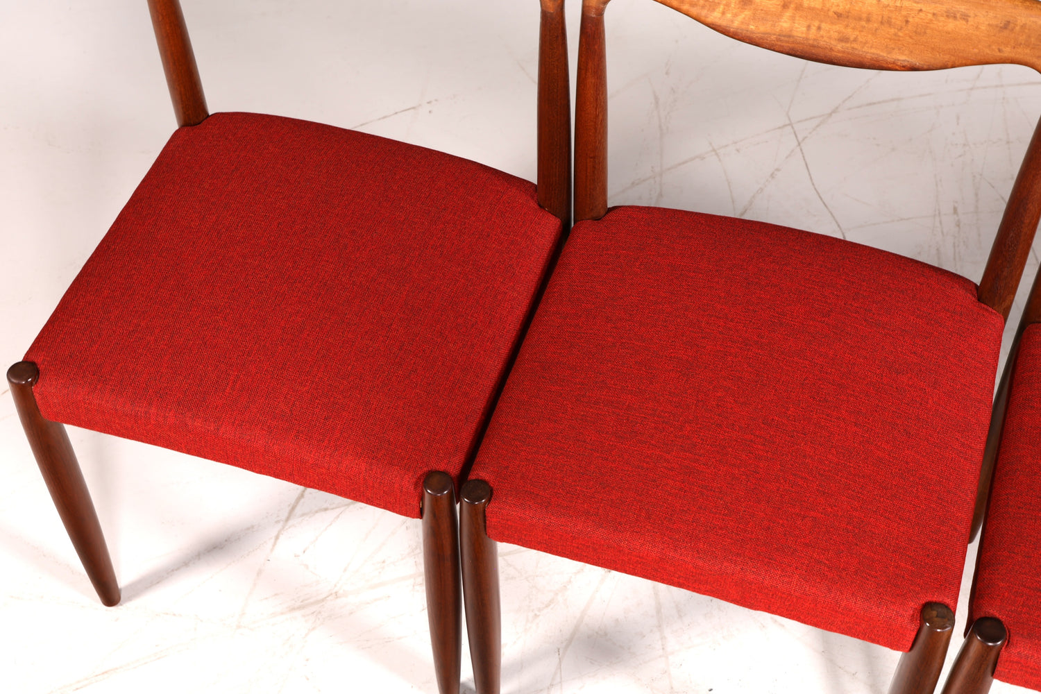 6x Mid Century Stühle Bambi Serie Rolf Rastad Adolf Relling Gustav Bahus Danish Design Stuhl Vintage Designer