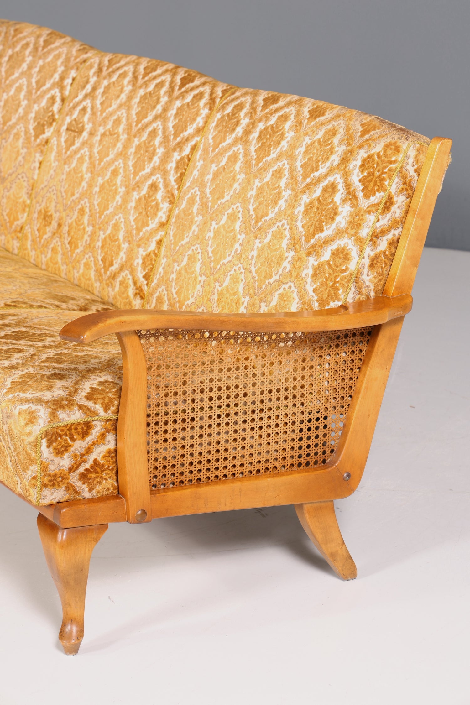 Wunderschönes Chippendale Sofa Barock Stil Wiener Geflecht Schlafsofa 3-Sitzer Couch Gästebett
