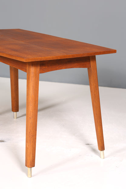 Schlichter Mid Century Esstisch ausziehbarer und höhenverstellbarer Vintage Tisch Retro Küchentisch