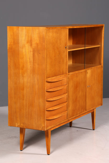 G739 Finish Traumhafter Mid Century Highboard Retro Vitrine 60er Jahre Schrank Kommode (Kopie)