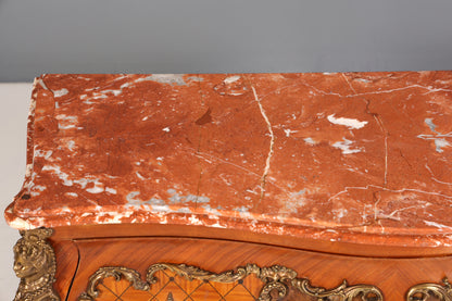 Wunderschöne Barock Kommode massiv Holz Sideboard Antik Marmor Schubladenkommode