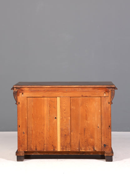Stilvolle Gründerzeit Kommode Louis Philippe Nussbaum Schubladen Kommode Sideboard um 1880