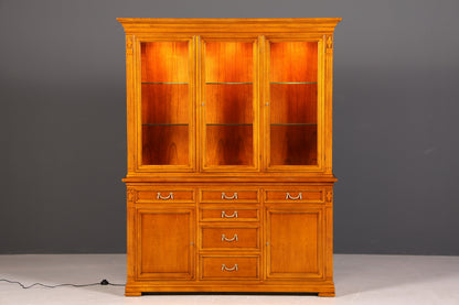Wunderschöne Original Selva Vitrine Antik Stil massiv Holz Buffet Villa Borghese Schrank Bibliothek