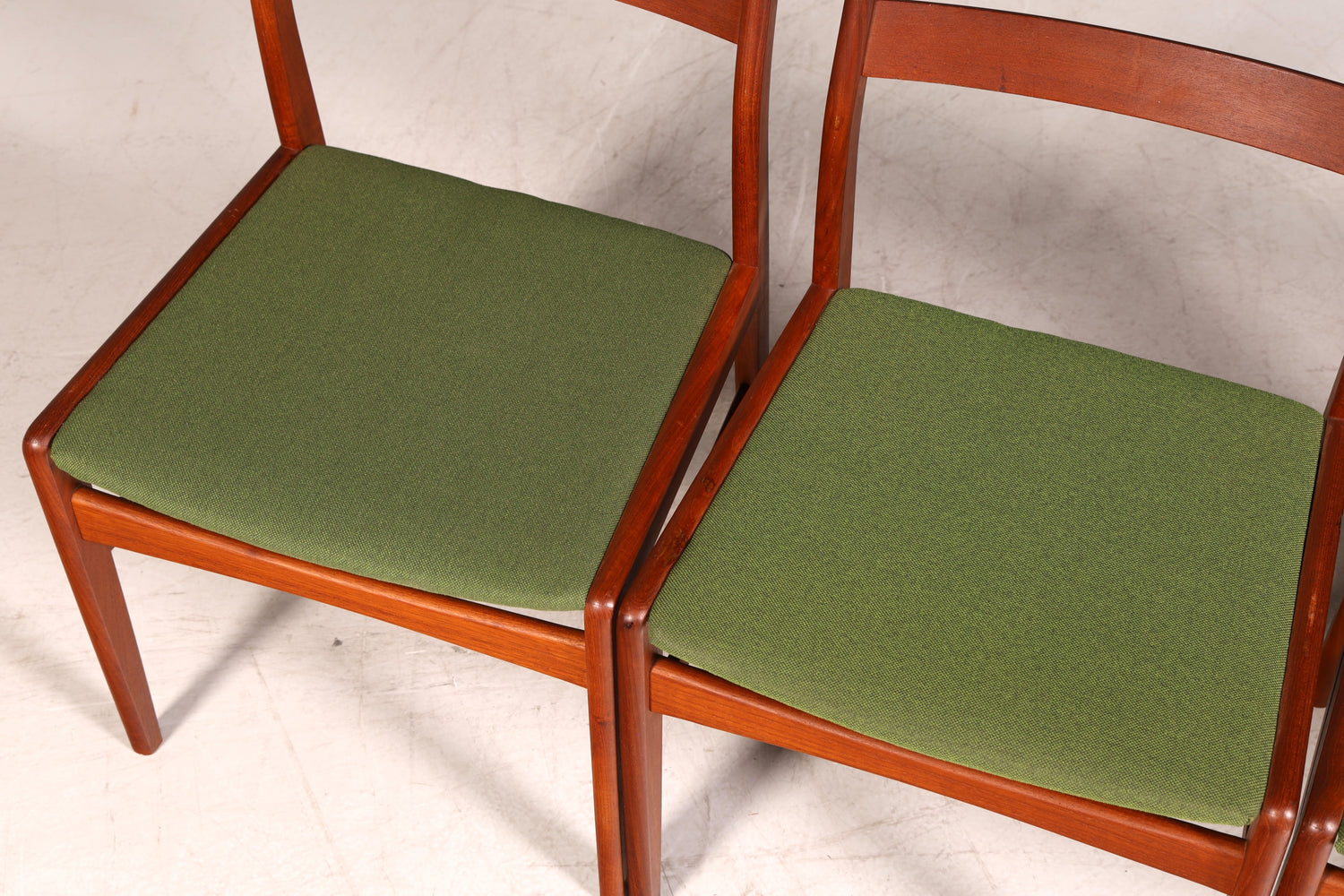 4x Mid Century Teak Holz Stühle Made in Denmark Retro Stuhlset Danish Design Küchenstühle