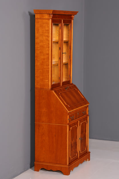 Stilvoller Englischer Sekretär Original Heldense Aufsatzsekretär Eibe Antik 60er Vitrine Schrank UK Büro