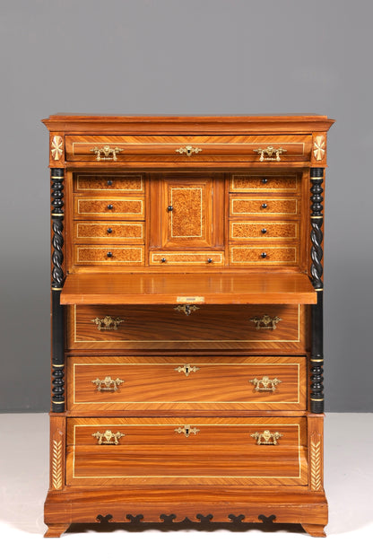 Traumhafter Gründerzeit Sekretär Vertiko Highboard Louis Philippe Kommode um 1880