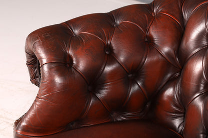 Wunderschöner Original Chesterfield Centurion Sessel Englischer Armlehnsessel Echt Leder Herrensessel Vintage 2 von 2