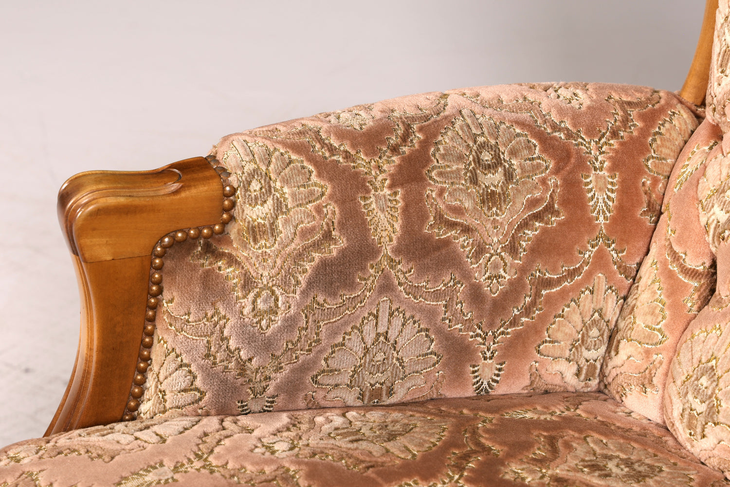 Edler Chippendale Armlehnsessel Barock Stil Sessel Samt Stoff Armchair Antik 1 von 2