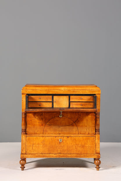 Wunderschöner Biedermeier Sekretär Antik Kommode Office Schreibkommode