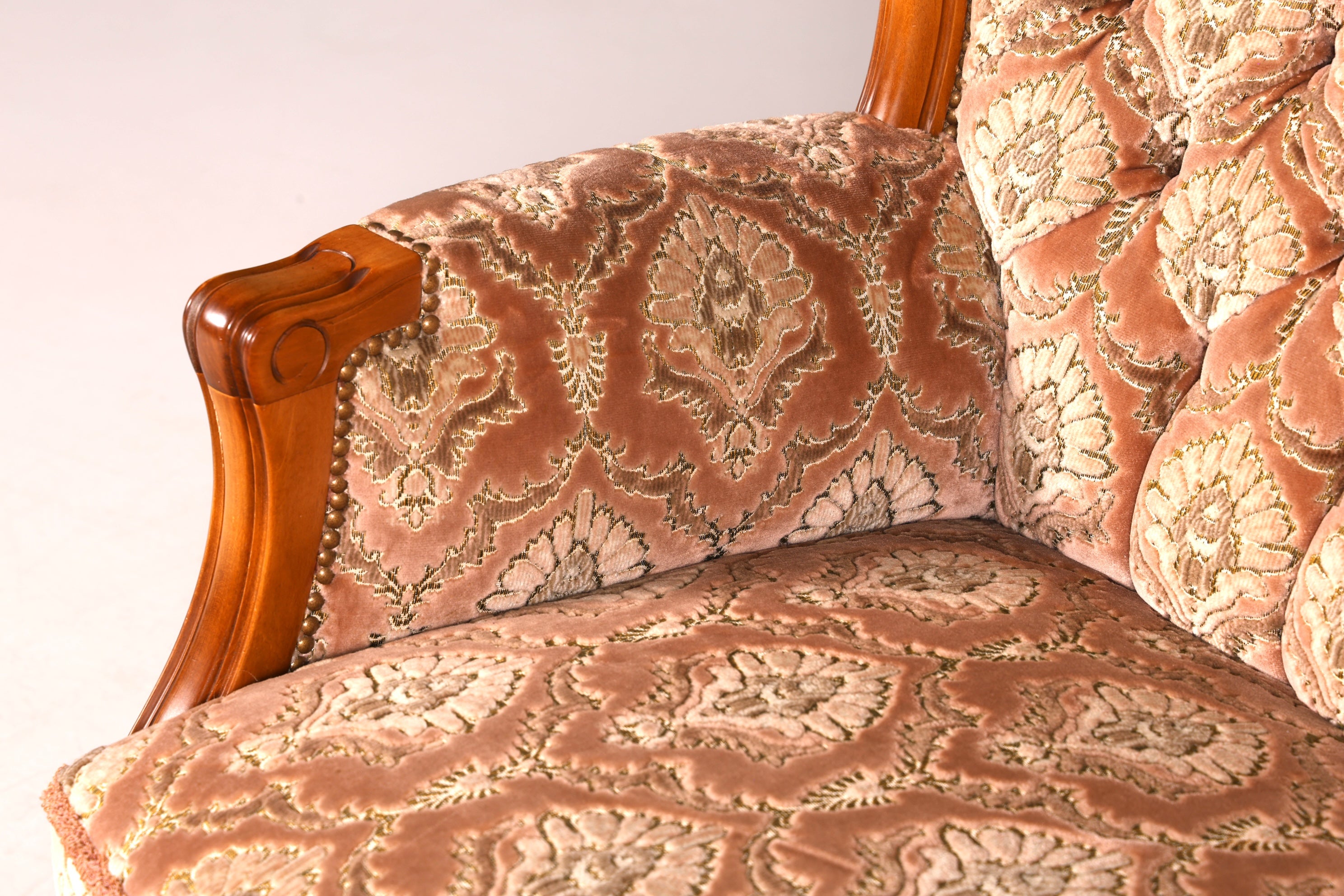 G350 Finish Wunderschönes Chippendale Sofa Barock Stil Couch Samt Stoff 3 Sitzer (Kopie)