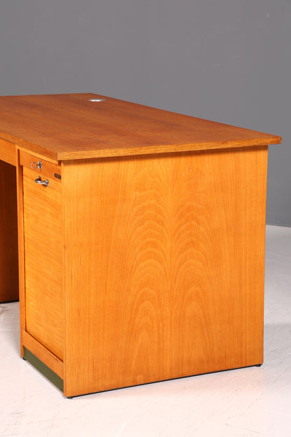 Wunderschöner Bauhaus Rollladen Schreibtisch Mid Century Echt Holz Bürotisch Office Table Vintage