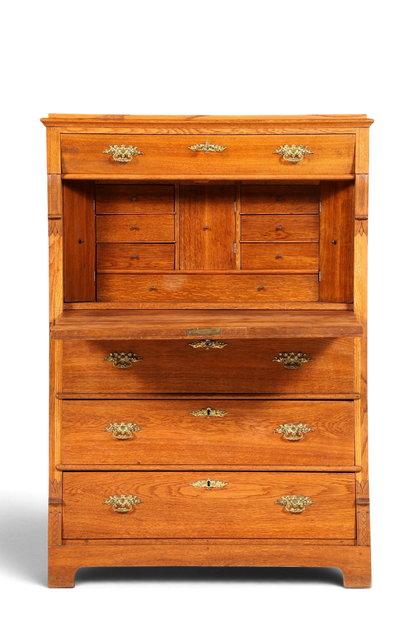 Edler Louis Philippe Sekretär um 1880 Gründerzeit Antik Schrank Chiffoniere Highboard