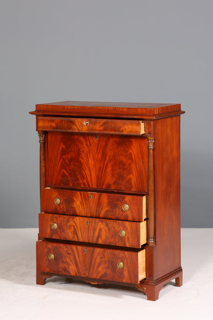 Stilvoller Original Biedermeier Sekretär um 1860 Englisch Kommode Antik Bürokommode
