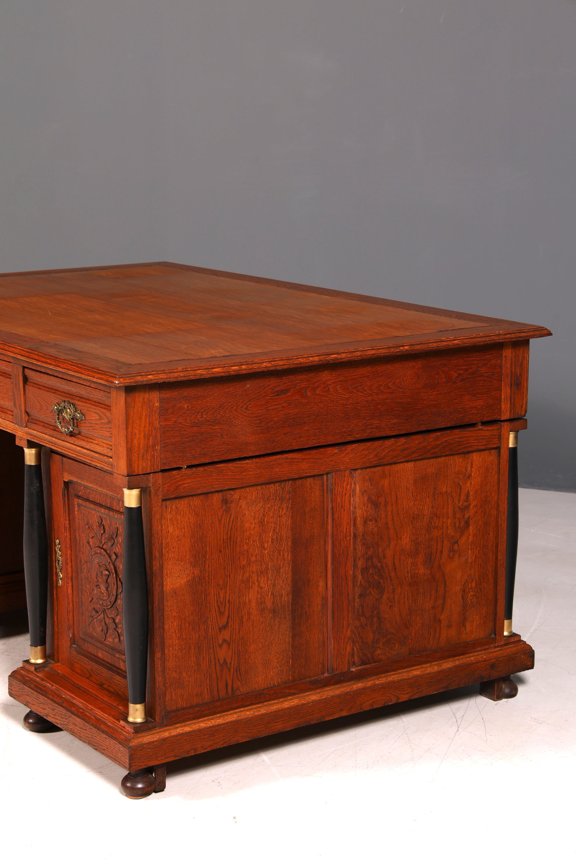 Traumhafter Gründerzeit Schreibtisch Jugendstil Bürotisch echt Holz Antik Office Desk