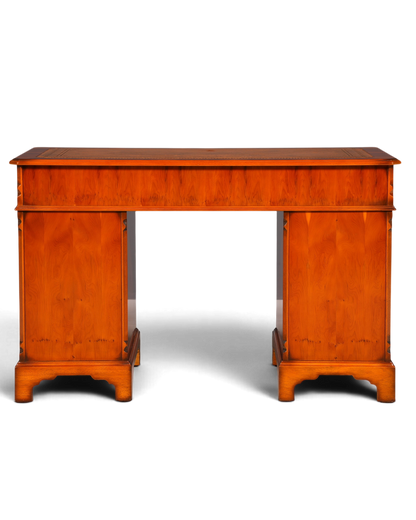 G616 Finish cm Wunderschöner Englischer Schreibtisch Englisch Eibe Desk Leder Auflage Antik Stil Bürotisch Office Desk (Kopie)