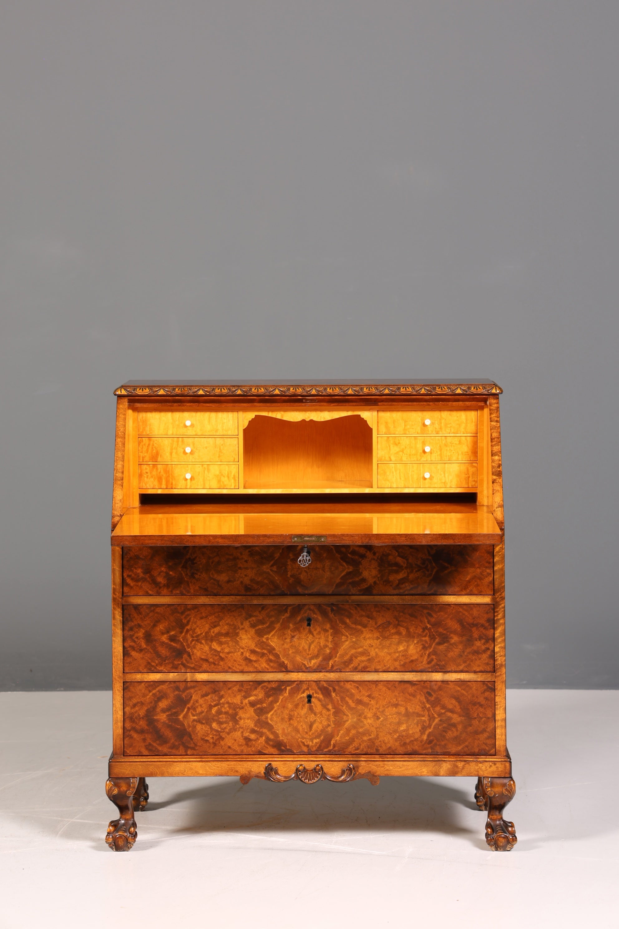 Wunderschöner Sekretär um 1930 Büro Kommode echt Holz Schreibtisch Bürokommode Office Secretary