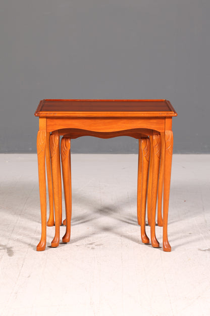Wunderschöner Chippendale 3er Satz Beistelltisch Set Barock Stil Ablagetisch Set Tisch Set Antik Vintage