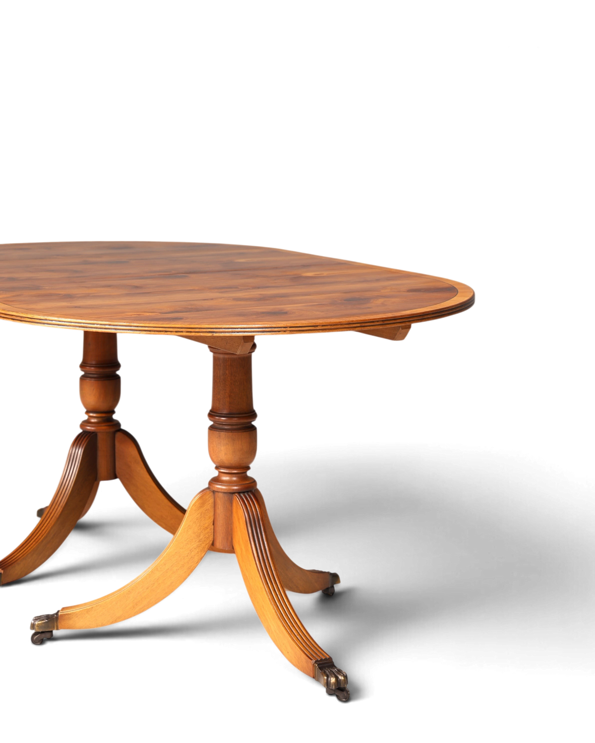 E830 Finish Wunderschöner Englischer Tisch ausziehbarer Esstisch Antik Stil 60s Küchentisch Eibe