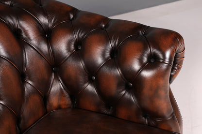 Wunderschöne Original Chesterfield Centurion 2-Sitzer Couch Echt Leder Sofa Englisch UK Ledersofa Antik