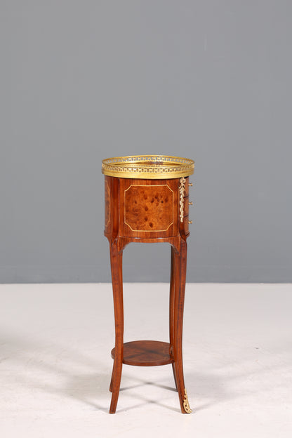 Edler Barock Louis XV Stil Beistelltisch Ablagetisch massiv Kommode Antik Stil