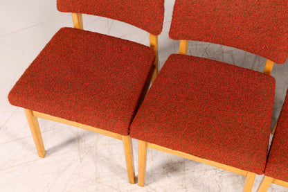 Elegant set of 6 mid-century dining chairs, vintage chair set, kitchen chairs, chair set, retro upholstered chairs, 1960s